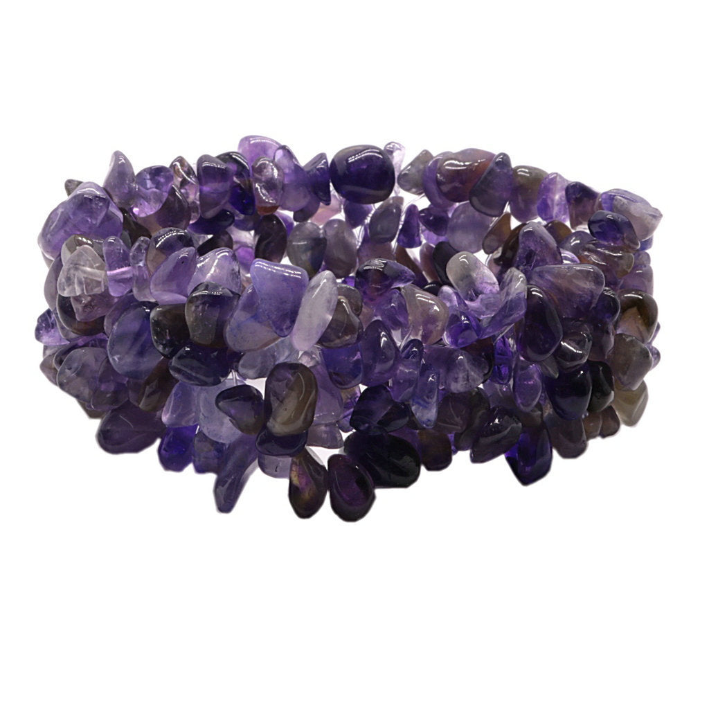 Amethyst Irregular Gravel Multiple Elastic String