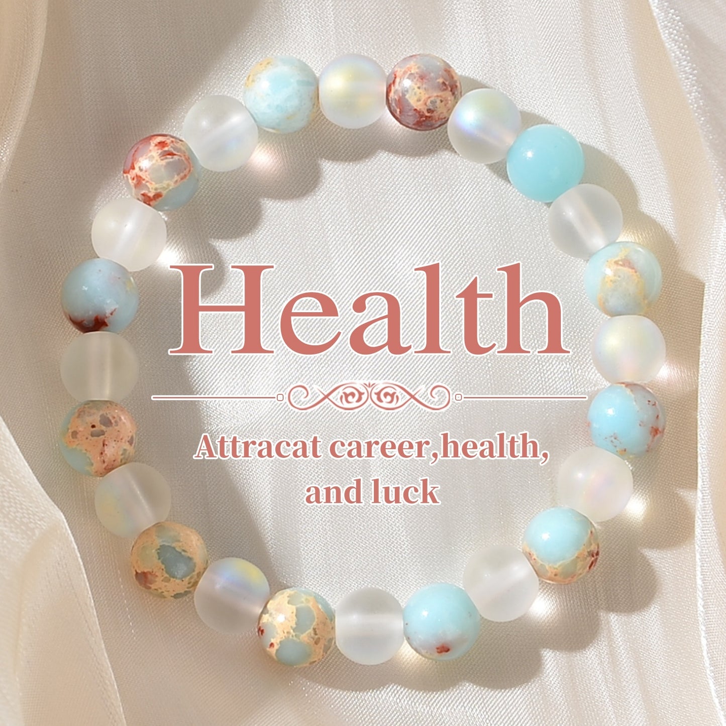 Shoushan Stone Frosted Colorful Crystal Bracelet