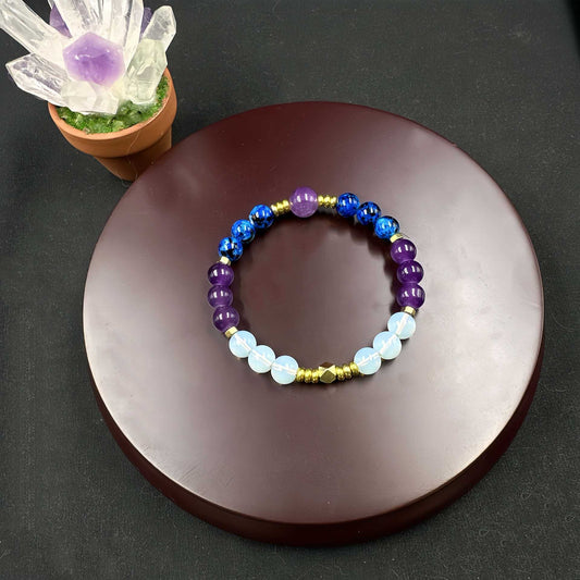 Bracelet Amethyst Opal Natural Stone Bracelet