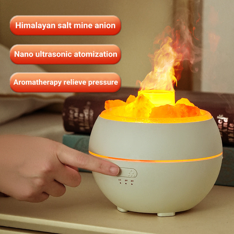 Salt Stone Simulation Flame Aromatherapy Machine