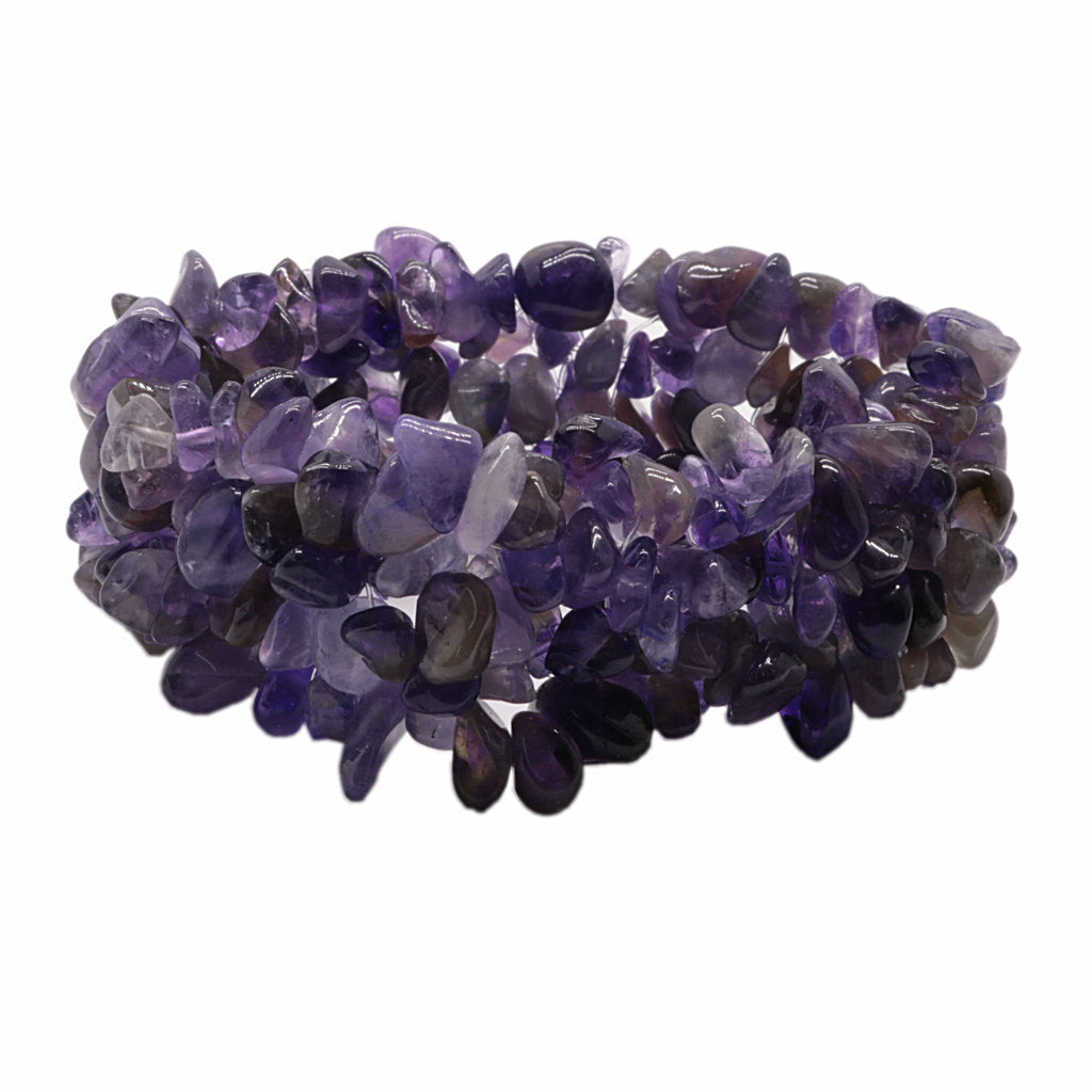 Amethyst Irregular Gravel Multiple Elastic String