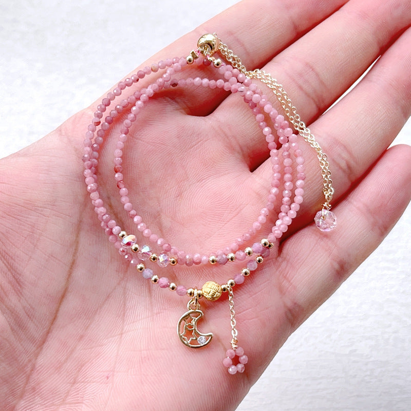 Natural 3mm Opal Love Women Bracelet