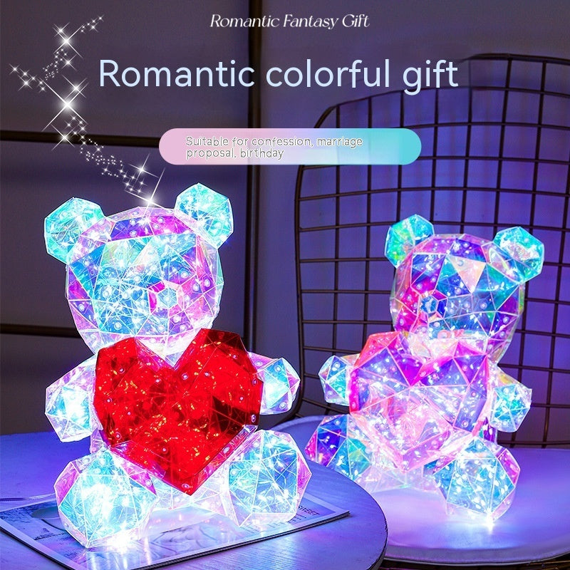 Colorful Luminous Bear Gift Birthday Gift Decoration