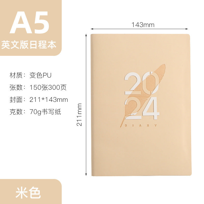 2024 English Schedule Book 365 Days Daily Planner