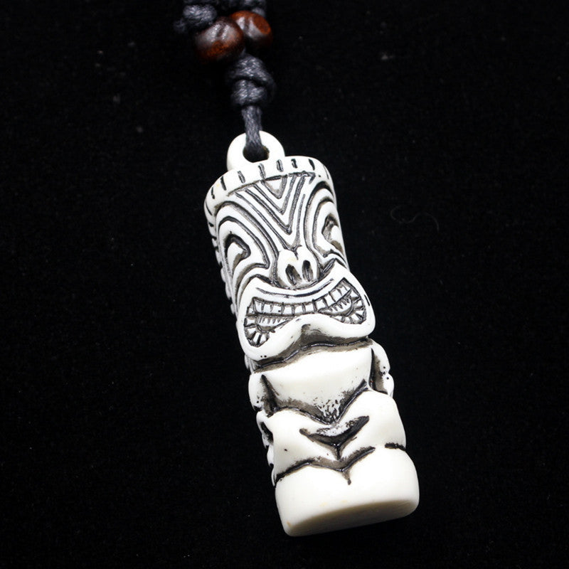 Tiki Statue Pendant Necklace Ornament