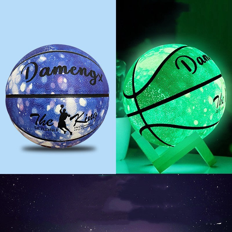 Outdoor Wear-resistant And Non-slip Luminous Basketball PU Soft Leather