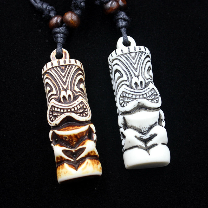 Tiki Statue Pendant Necklace Ornament