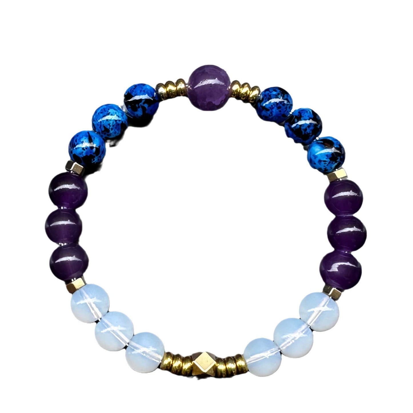 Bracelet Amethyst Opal Natural Stone Bracelet