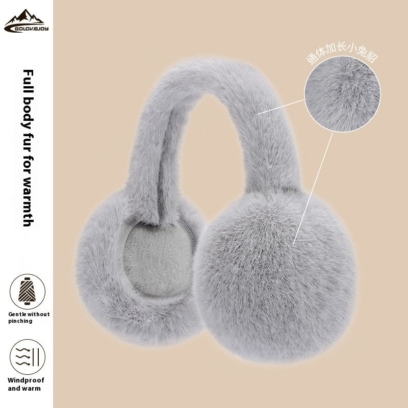 Cute Foldable Simple Plush Anti-freezing Earmuffs Warm