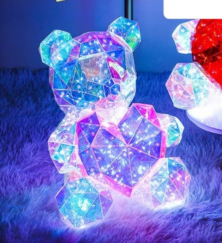 Colorful Luminous Bear Gift Birthday Gift Decoration