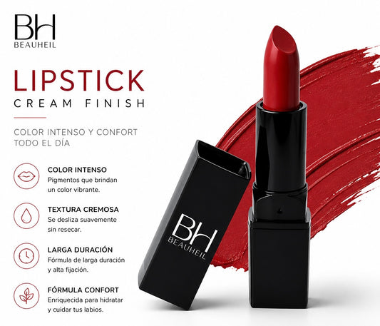 Velvet Petals Lipstick - Crimson Bloom