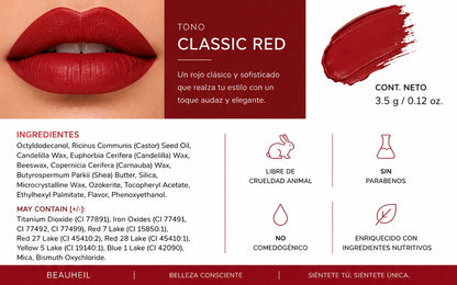 Velvet Petals Lipstick - Crimson Bloom