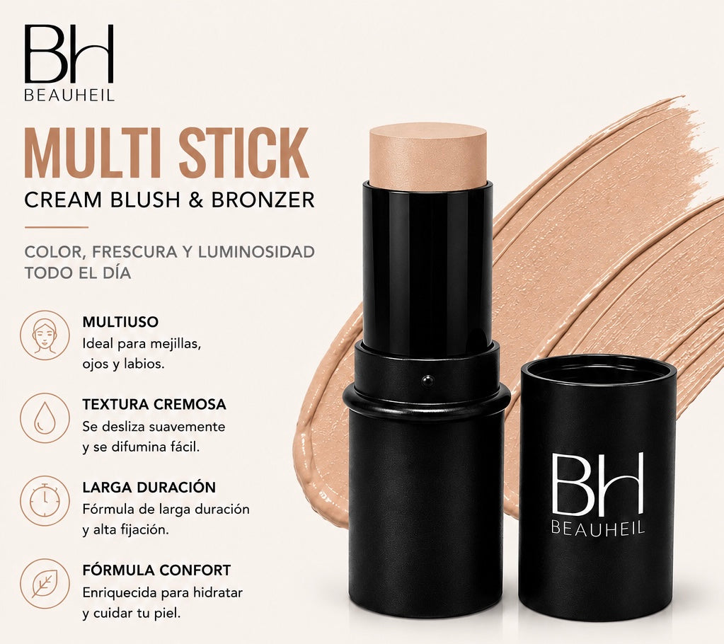 Petal Glow Blush Stick - Warm Nude Bloom