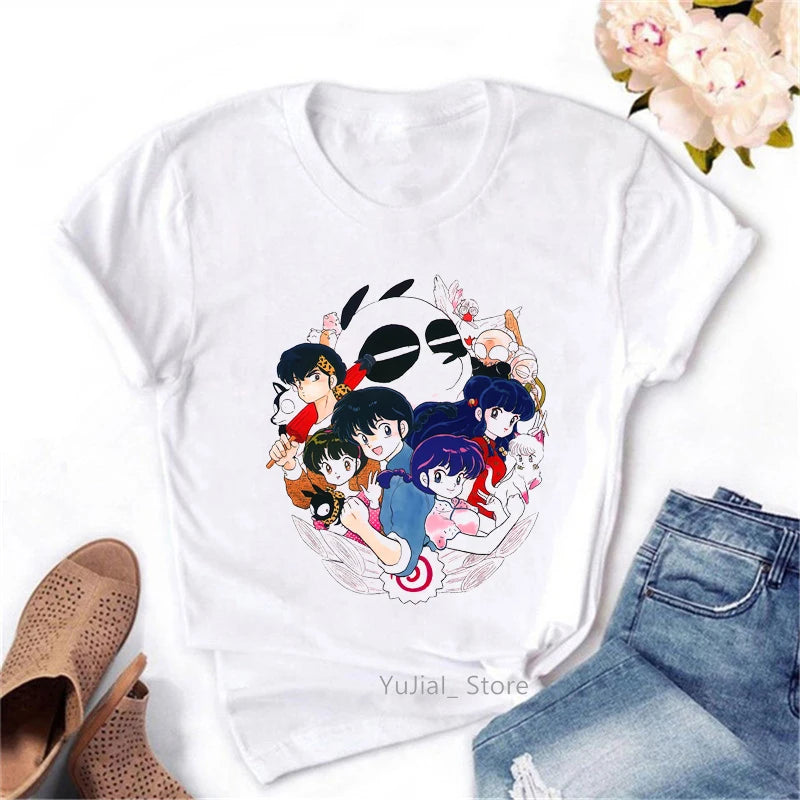 Harajuku Kawaii Ranma 1/2 Urusei Yatsura Tee