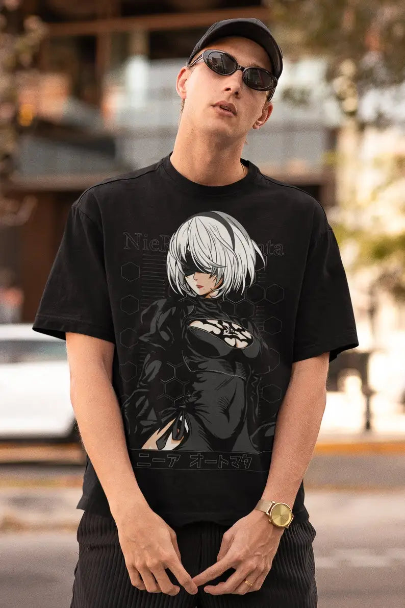 2B Sexy Nier Shirt, Waifu Nier Shirt, Anime tshirt