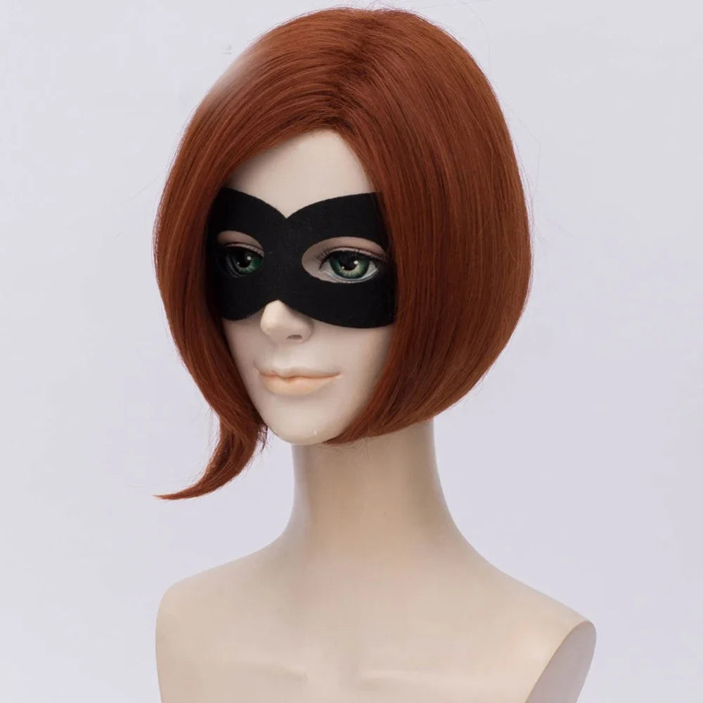 Elastigirl Cosplay Wig Helen & Violet Parr Role Play Hair + Wig Cap