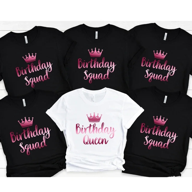 Birthday Squad T Shirts for Women