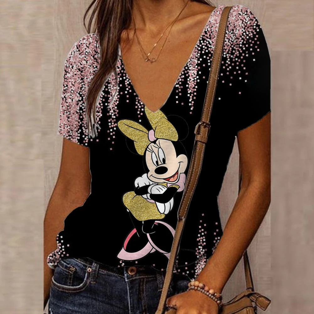 Disney Mickey Mouse floral print T-shirt