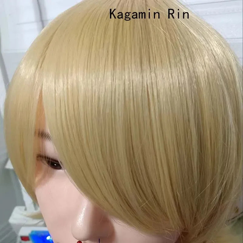 Kagamin Len/Rin Heat-Resistant Synthetic Cosplay Wig with Rose Net