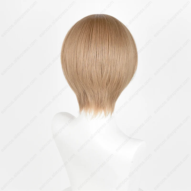 Sougo Okita 30cm Light Brown Heat-Resistant Short Cosplay Wig