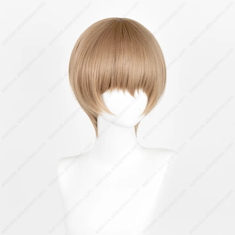 Sougo Okita 30cm Light Brown Heat-Resistant Short Cosplay Wig