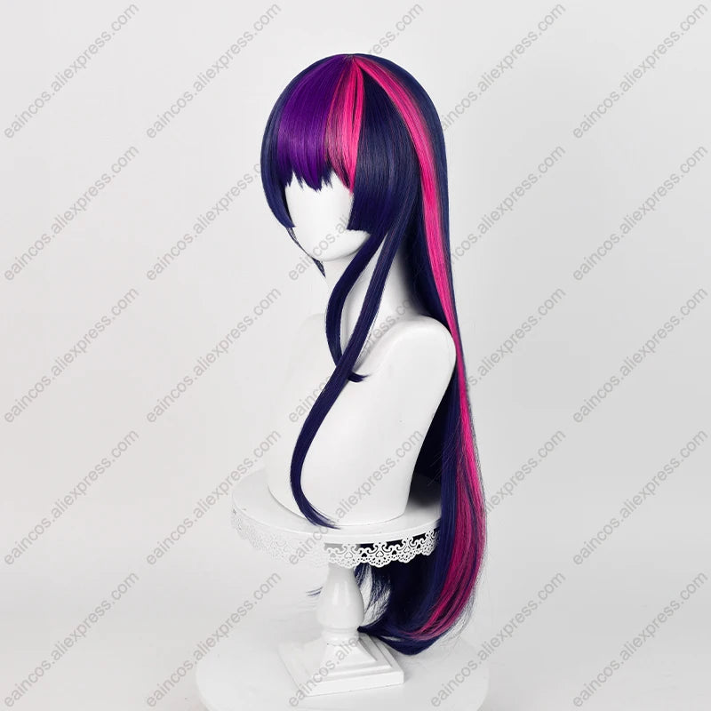 Twilight Sparkle 75cm Mixed Color Heat-Resistant Cosplay Wig for Halloween