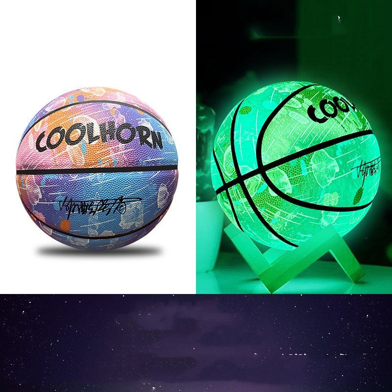 Outdoor Wear-resistant And Non-slip Luminous Basketball PU Soft Leather