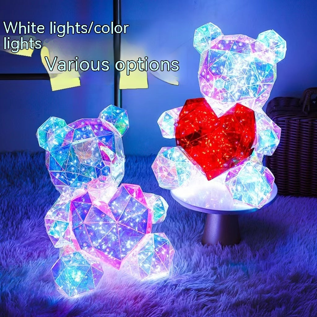 Colorful Luminous Bear Gift Birthday Gift Decoration