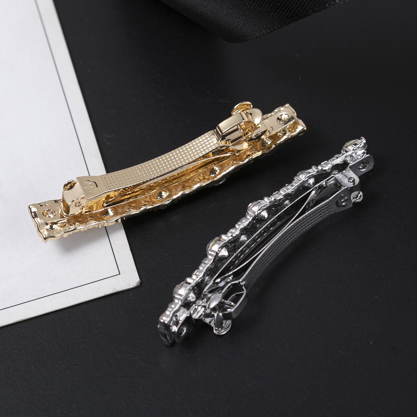 Diamond Shiny Rectangular Strip Barrettes