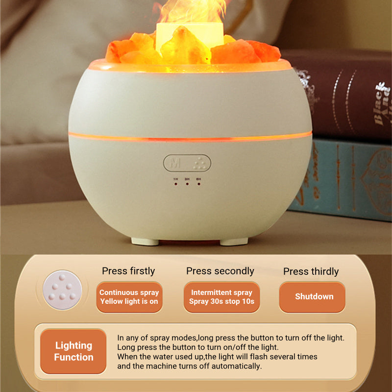 Salt Stone Simulation Flame Aromatherapy Machine