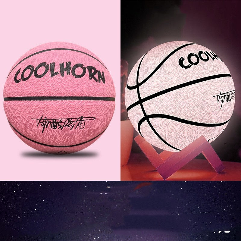 Outdoor Wear-resistant And Non-slip Luminous Basketball PU Soft Leather