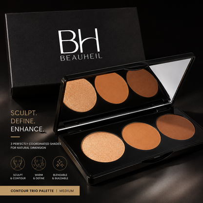 Beauheil Sculpt & Glow Contour Trio Palette – Medium